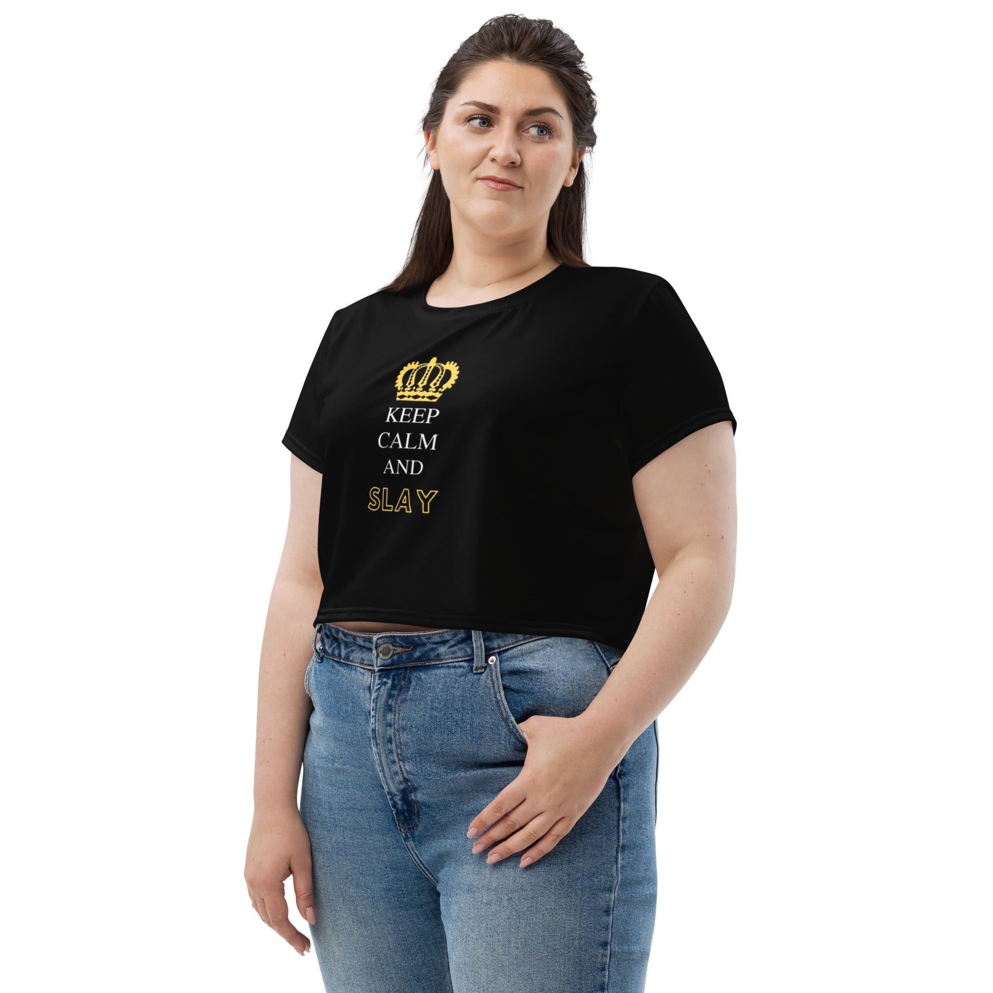 SHE REBEL - Keep Calm & Slay Crop Top